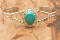 Genuine Sierra Nevada Turquoise Sterling Silver Bracelet